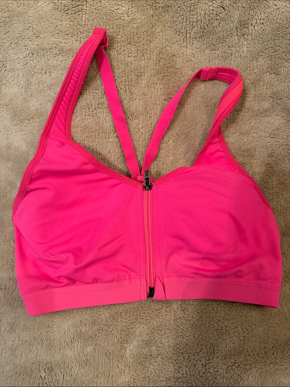 Victorias Secret Front-Zip Women's Sports Bra in Hot Pink - 34c